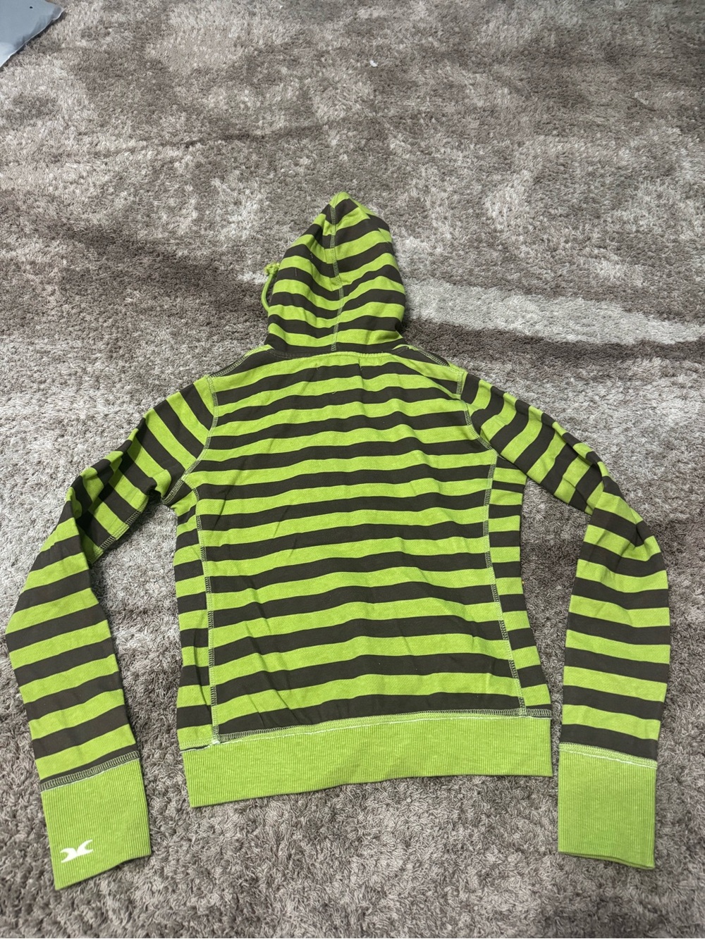 Omara Essential Green Striped Hoodie - Picture 5 of 5